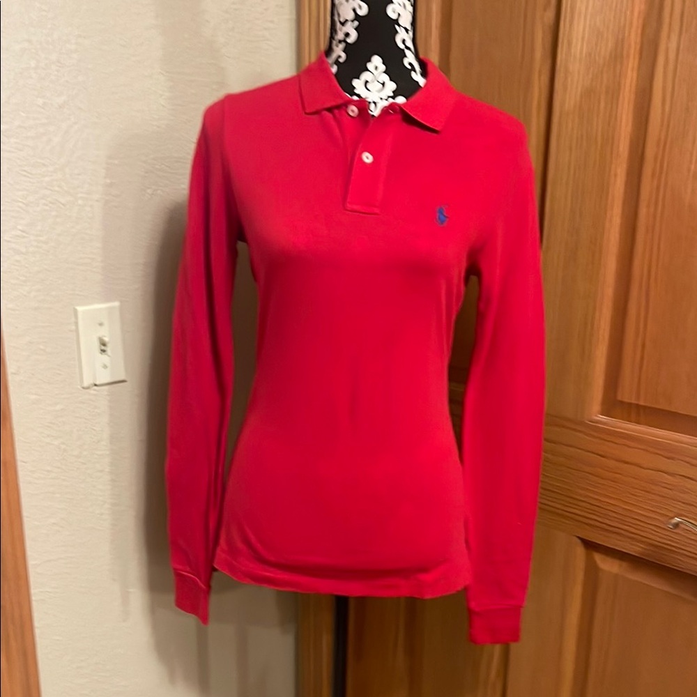 Polo by Ralph Lauren Women's Red Long Sleeve Top